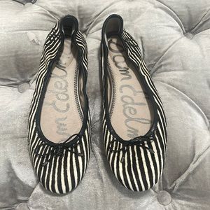 Sam Edelman black and white ballet slippers